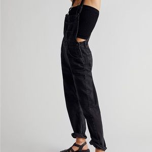 Free People Ziggy Denim Overall - Mineral washed black